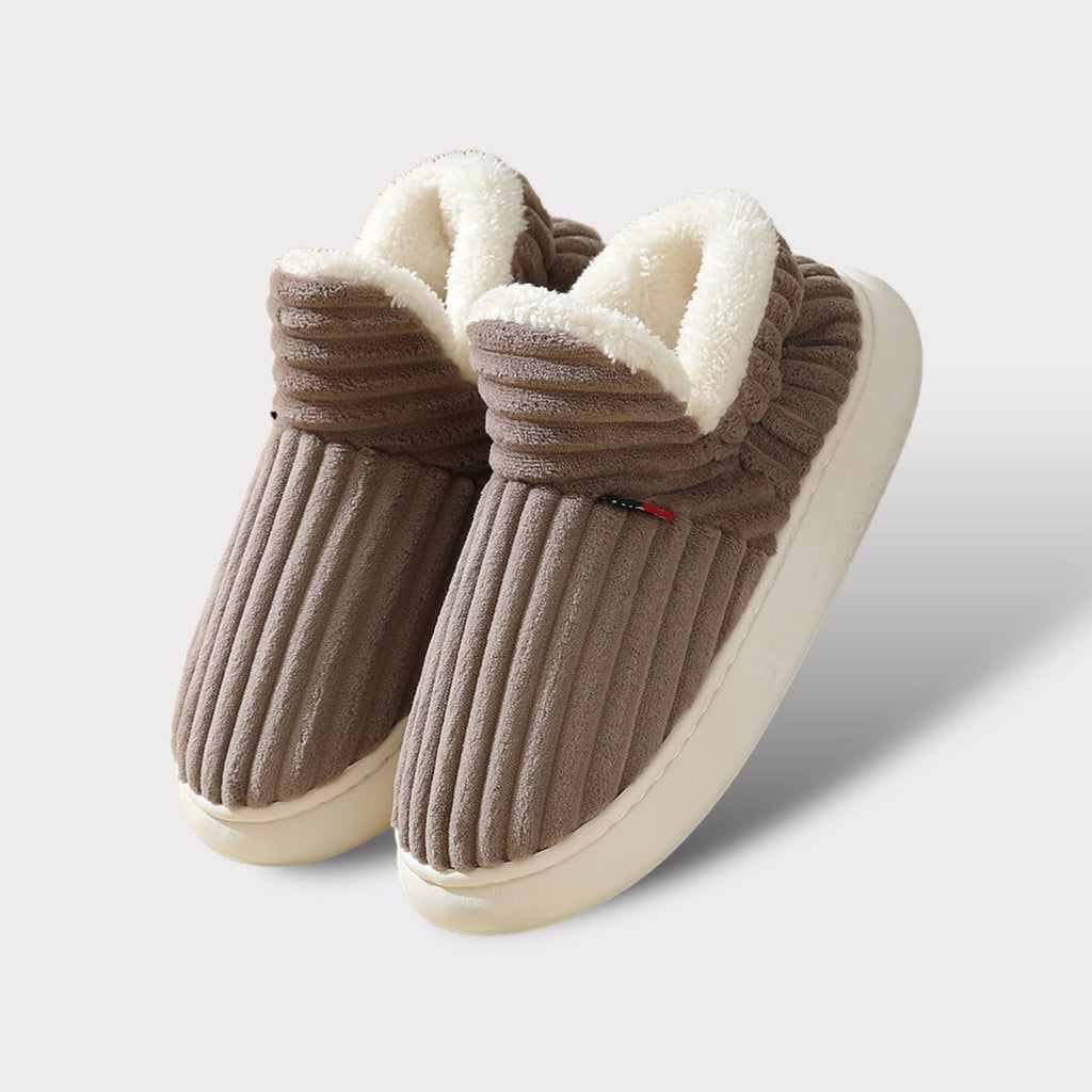 Warm Fluffy Winter Slippers with Fleece Lining and Anti-Slip Sole | Comfortable Indoor House Shoes for Men and Women