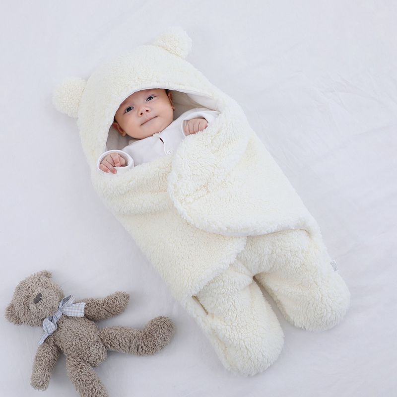 Swaddle Blanket Breathable Silk Material | Velcro Closure for Newborns | Lightweight Wrap for All Seasons Comfort and Secure Sleep