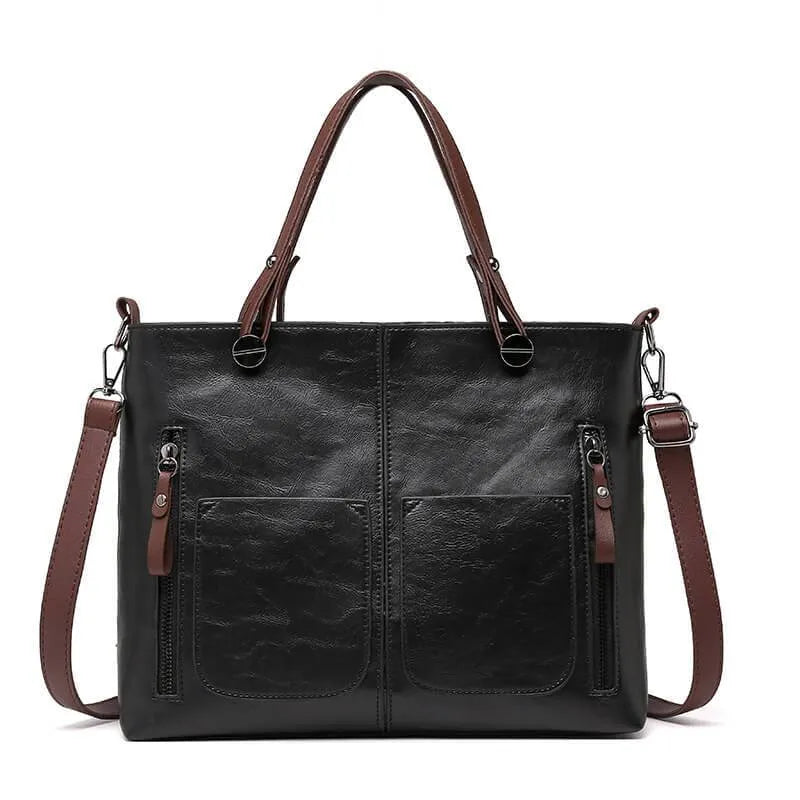 Women's Leather Shoulder Bag | Water-Resistant Crossbody Handbag with Adjustable Strap and Secure Magnetic Closure