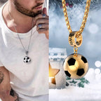 Personalized Football Necklace with Custom Name - Engraved Soccer Pendant for Fans - Durable Sports Jewelry Gift for Every Fan
