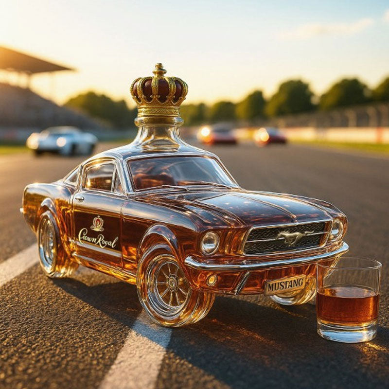 Whiskey Decanter Classic Mustang Car Shape | Unique Barware Accessory | Decorative Gift for Car and Spirit Lovers