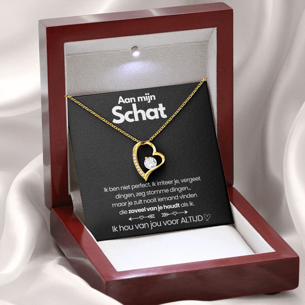 Heart Pendant Necklace with Sparkling Zirconia Stone and Adjustable Chain - Meaningful Jewelry Gift for Her for Daily Wear