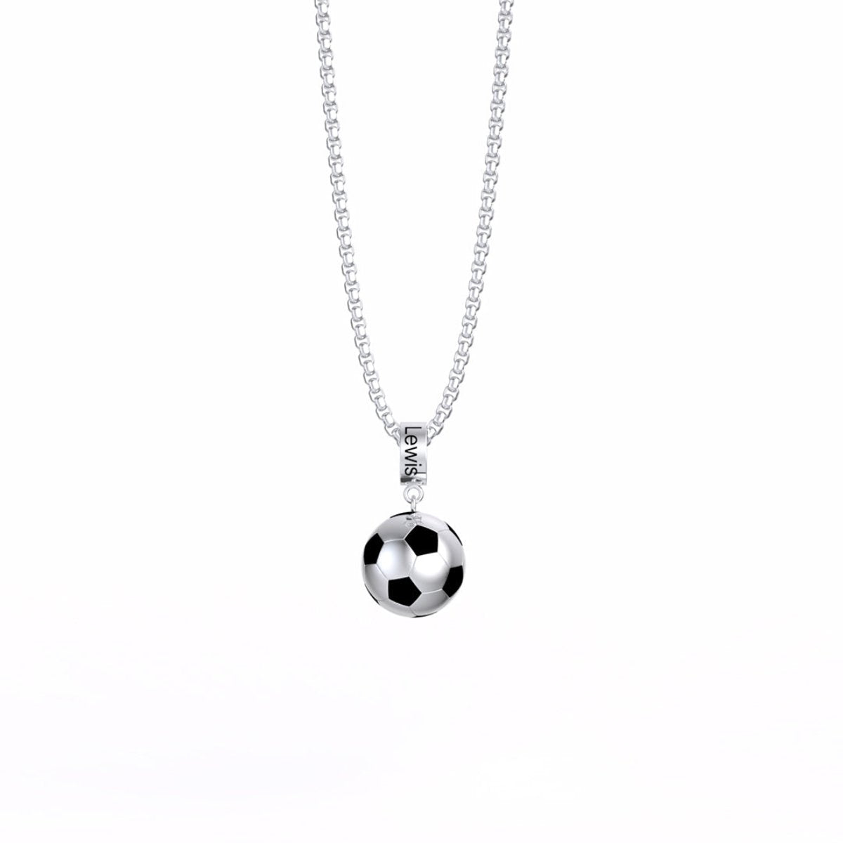 Personalized Football Necklace with Custom Name - Engraved Soccer Pendant for Fans - Durable Sports Jewelry Gift for Every Fan