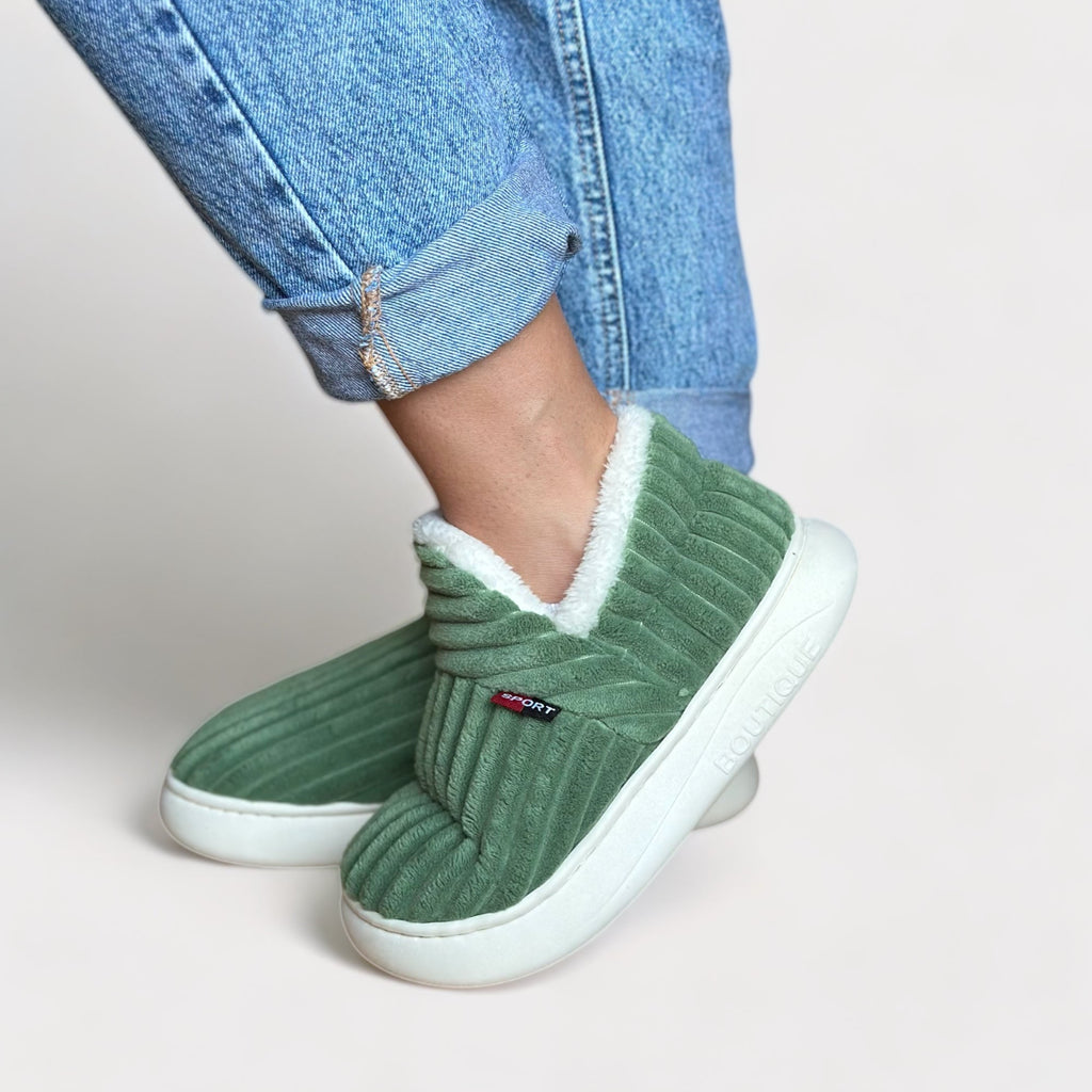 Warm Fluffy Winter Slippers with Fleece Lining and Anti-Slip Sole | Comfortable Indoor House Shoes for Men and Women