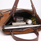 Women's Leather Shoulder Bag | Water-Resistant Crossbody Handbag with Adjustable Strap and Secure Magnetic Closure