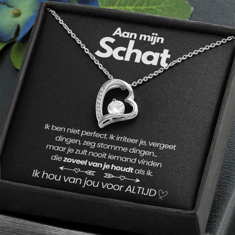 Heart Pendant Necklace with Sparkling Zirconia Stone and Adjustable Chain - Meaningful Jewelry Gift for Her for Daily Wear