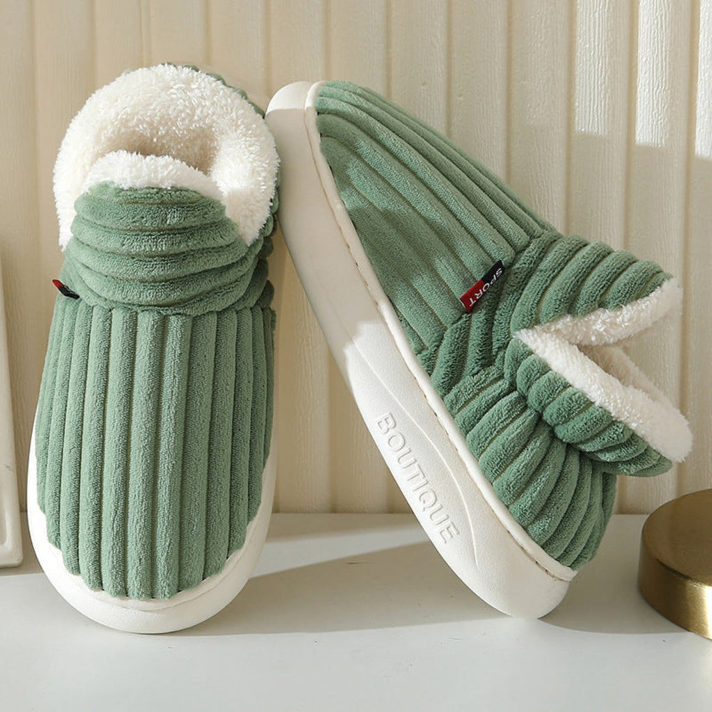 Warm Fluffy Winter Slippers with Fleece Lining and Anti-Slip Sole | Comfortable Indoor House Shoes for Men and Women