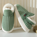 Warm Fluffy Winter Slippers with Fleece Lining and Anti-Slip Sole | Comfortable Indoor House Shoes for Men and Women