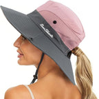 UV Protection Sun Hat with Wide Brim | Lightweight Breathable Summer Beach Hat for Outdoor Sun Protection and Travel