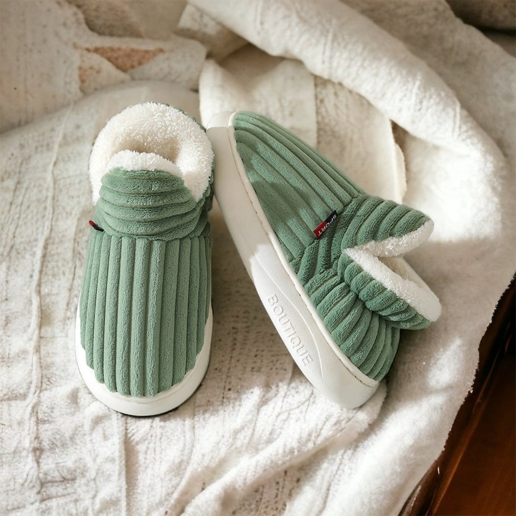 Warm Fluffy Winter Slippers with Fleece Lining and Anti-Slip Sole | Comfortable Indoor House Shoes for Men and Women