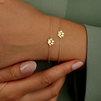 Personalized Paw Print Bracelet | Custom Pet Memorial Jewelry with Initials | Meaningful Gift for Dog and Cat Owners
