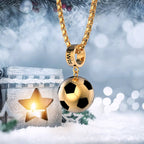 Personalized Football Necklace with Custom Name - Engraved Soccer Pendant for Fans - Durable Sports Jewelry Gift for Every Fan