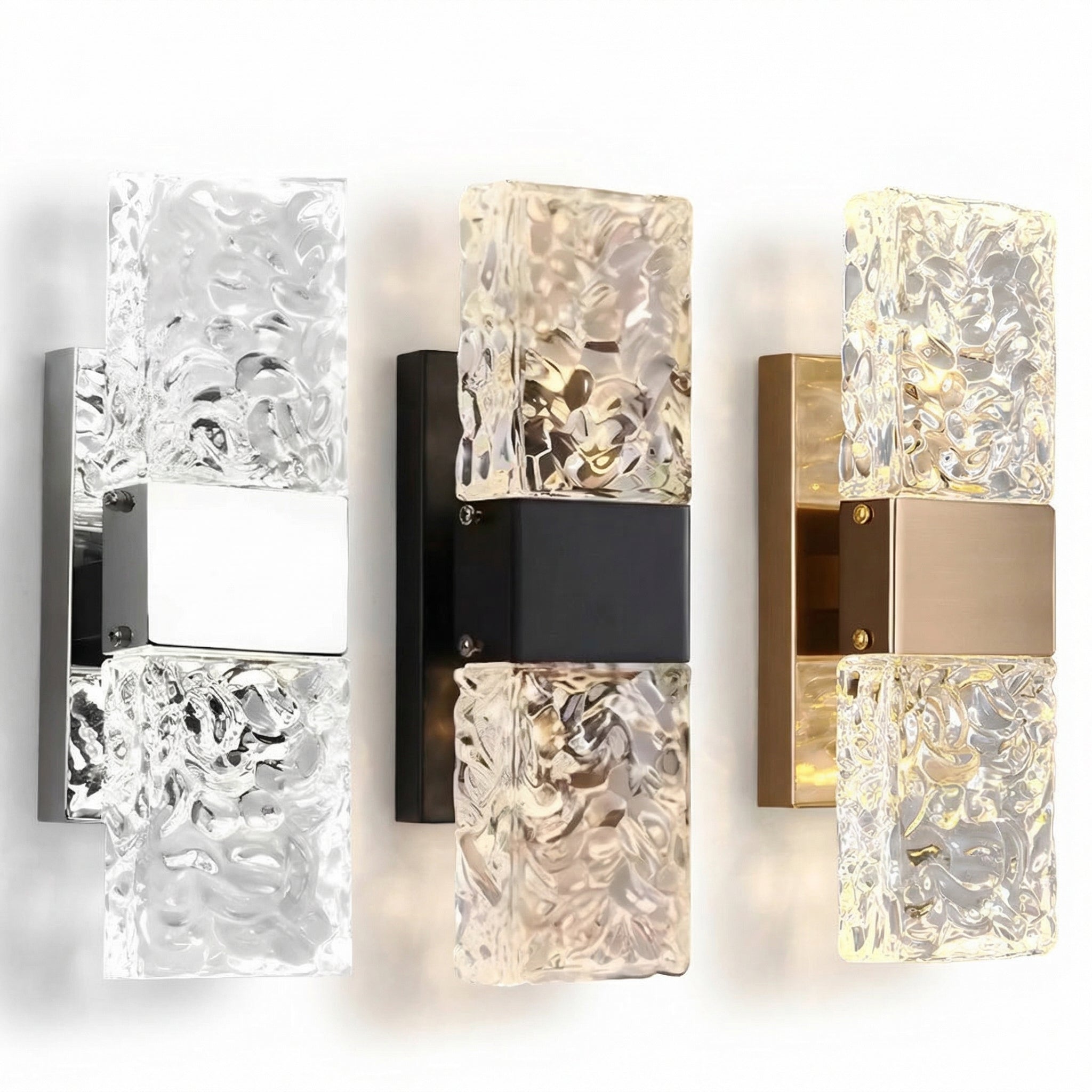 Contemporary Crystal Glass Wall Light