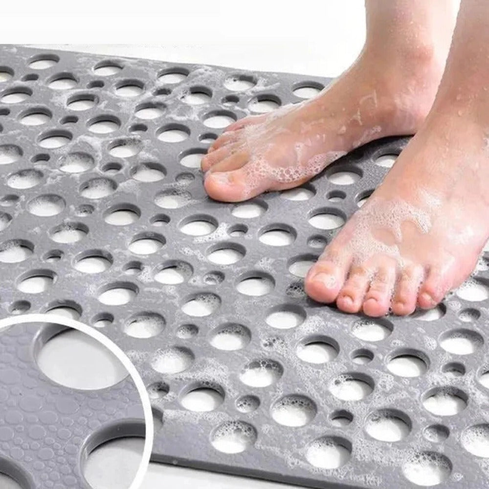 Non-Slip Shower Mat Flexible Material | Mold Resistant Drainage System | Safe and Comfortable Bathroom Safety Floor Mat