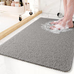 Anti-Slip Shower Mat Loofah-like Texture | Quick-Drying Drainage System | Mold-Resistant Safety for Bathroom Floors and Showers