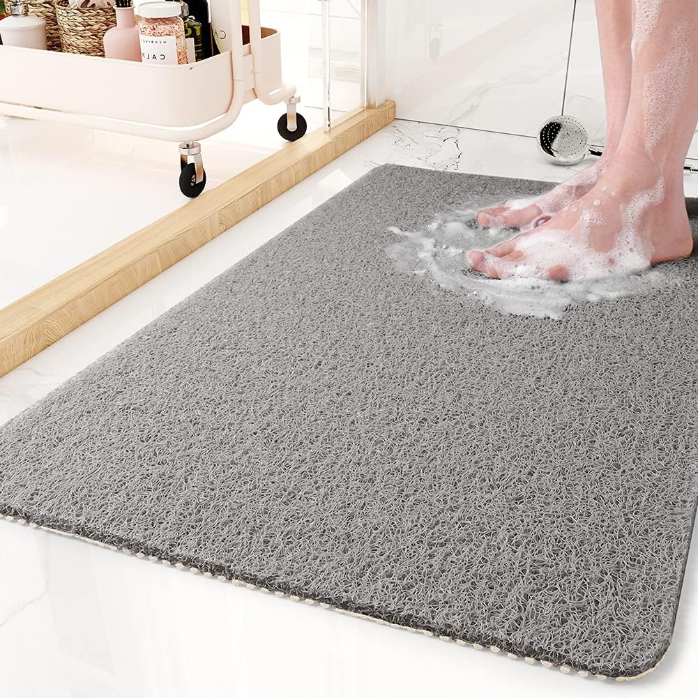 Anti-Slip Shower Mat Loofah-like Texture | Quick-Drying Drainage System | Mold-Resistant Safety for Bathroom Floors and Showers