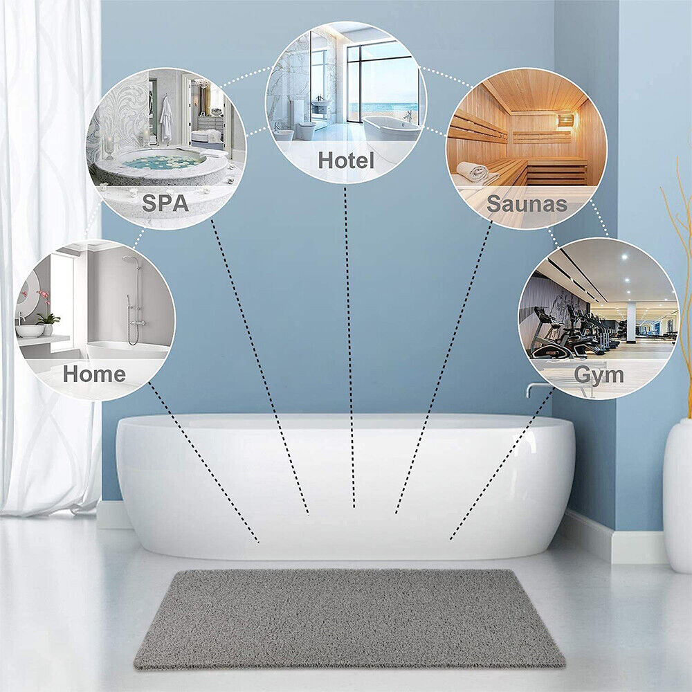 Anti-Slip Shower Mat Loofah-like Texture | Quick-Drying Drainage System | Mold-Resistant Safety for Bathroom Floors and Showers