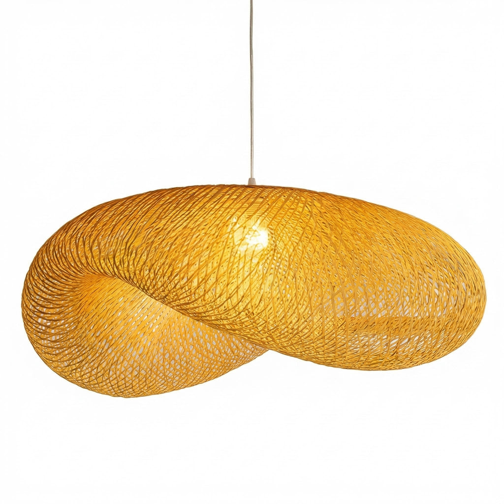 Bohemian Woven Bamboo Pendant Light