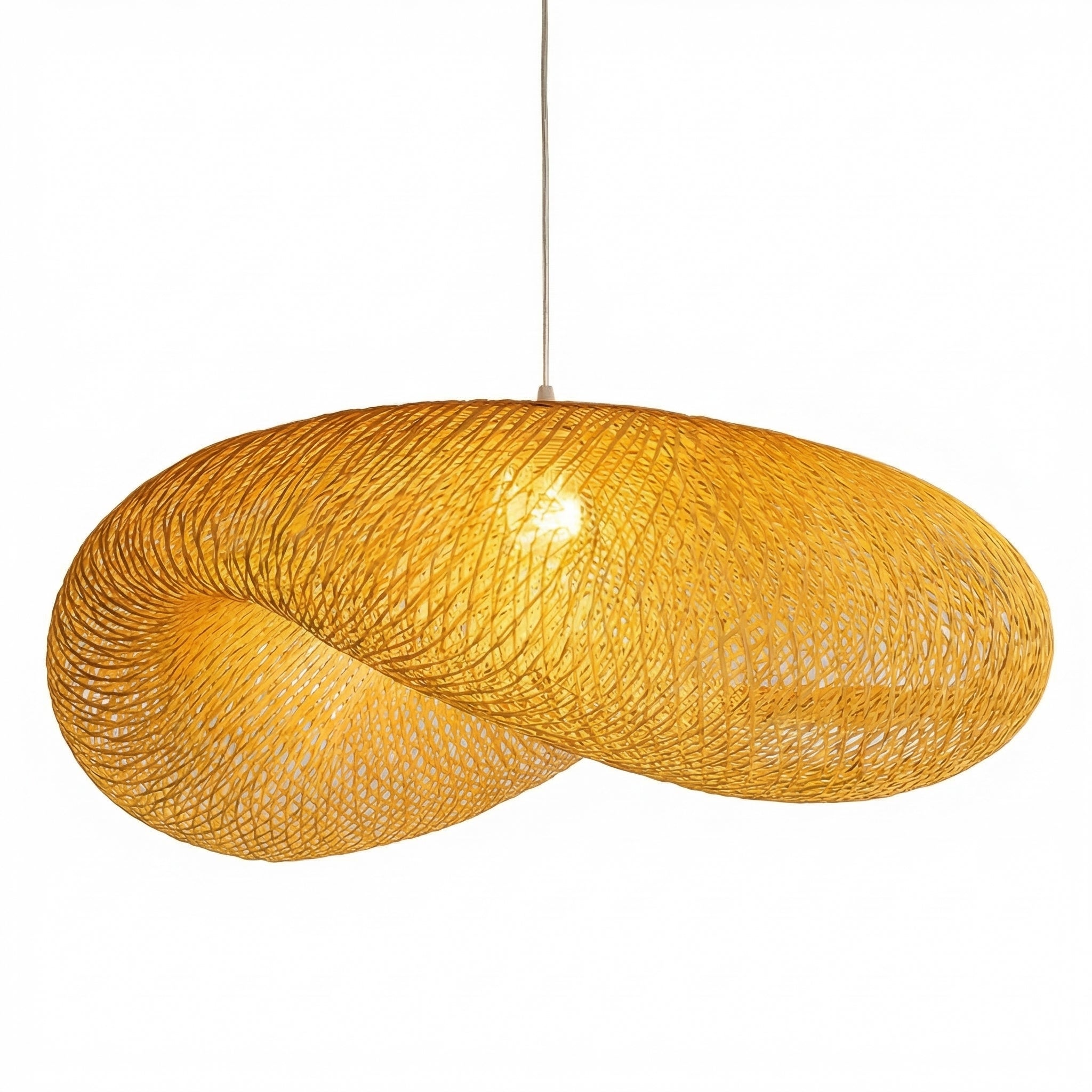 Bohemian Woven Bamboo Pendant Light