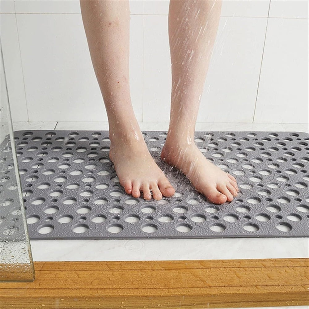 Non-Slip Shower Mat Flexible Material | Mold Resistant Drainage System | Safe and Comfortable Bathroom Safety Floor Mat