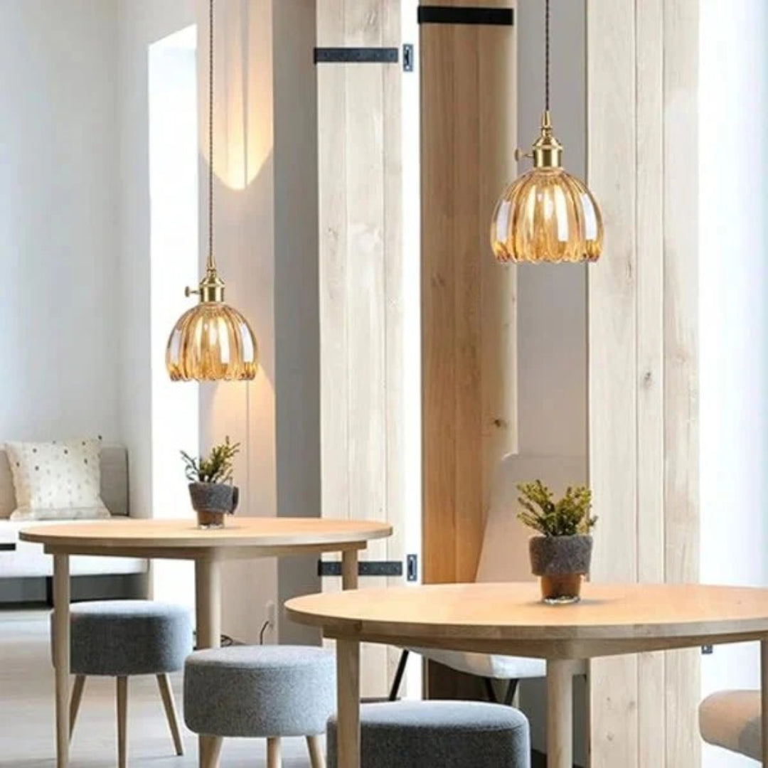 Vintage Glass Pendant Light