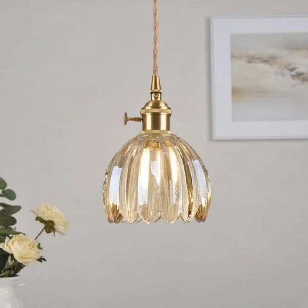 Vintage Glass Pendant Light