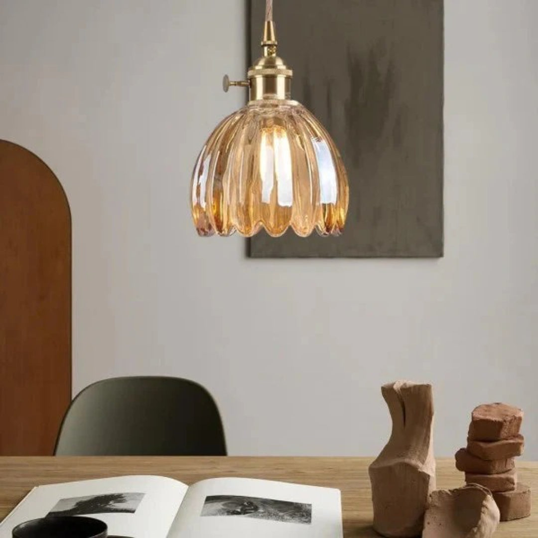 Vintage Glass Pendant Light