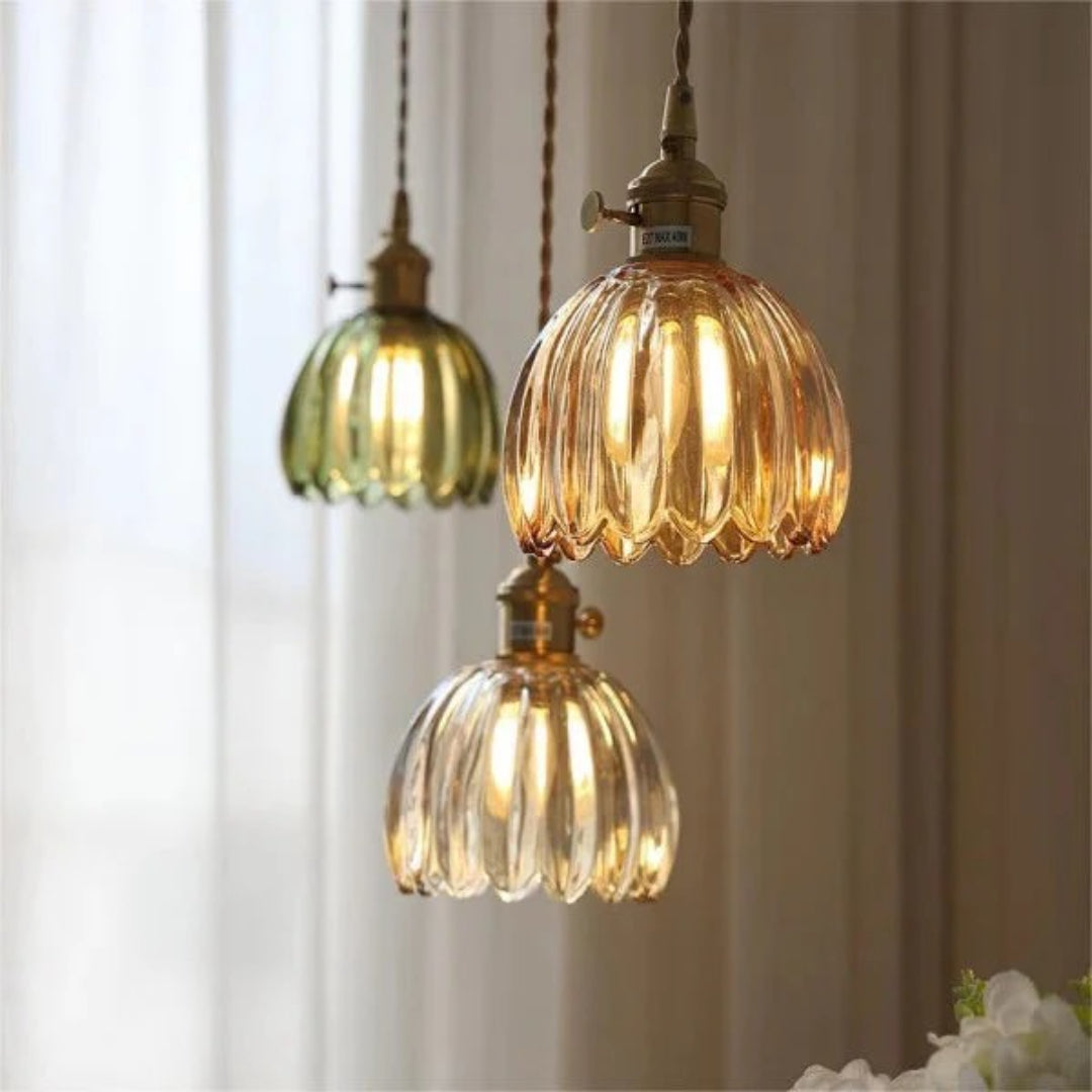 Vintage Glass Pendant Light