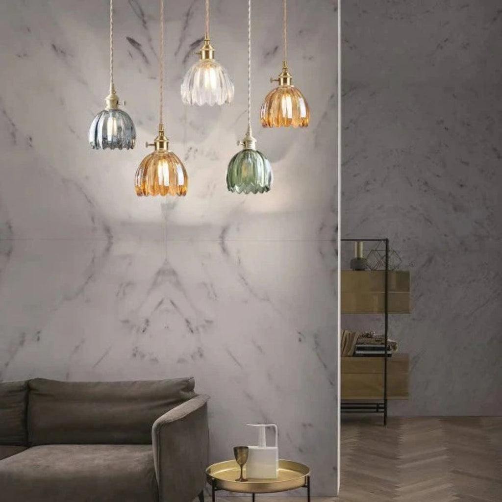Vintage Glass Pendant Light