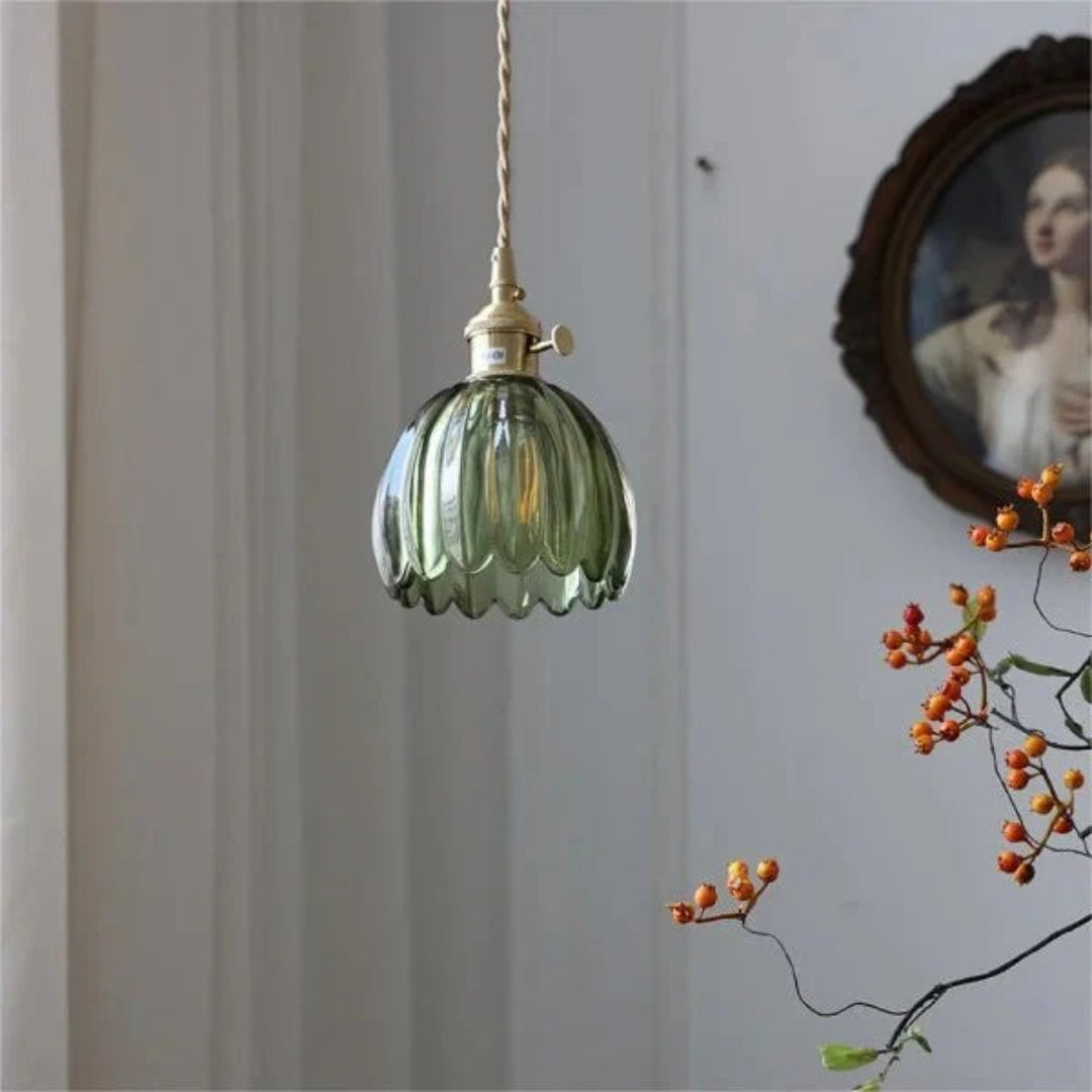 Vintage Glass Pendant Light