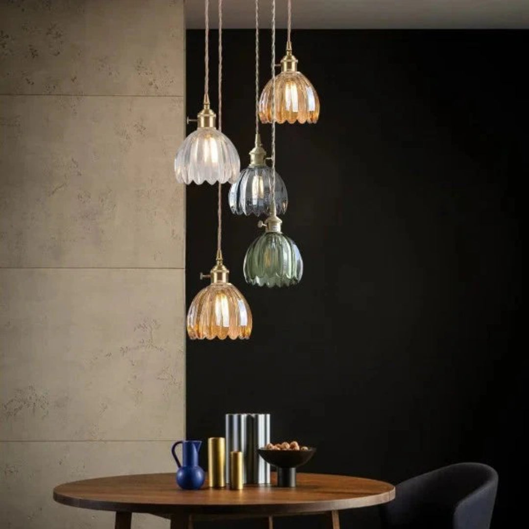 Vintage Glass Pendant Light