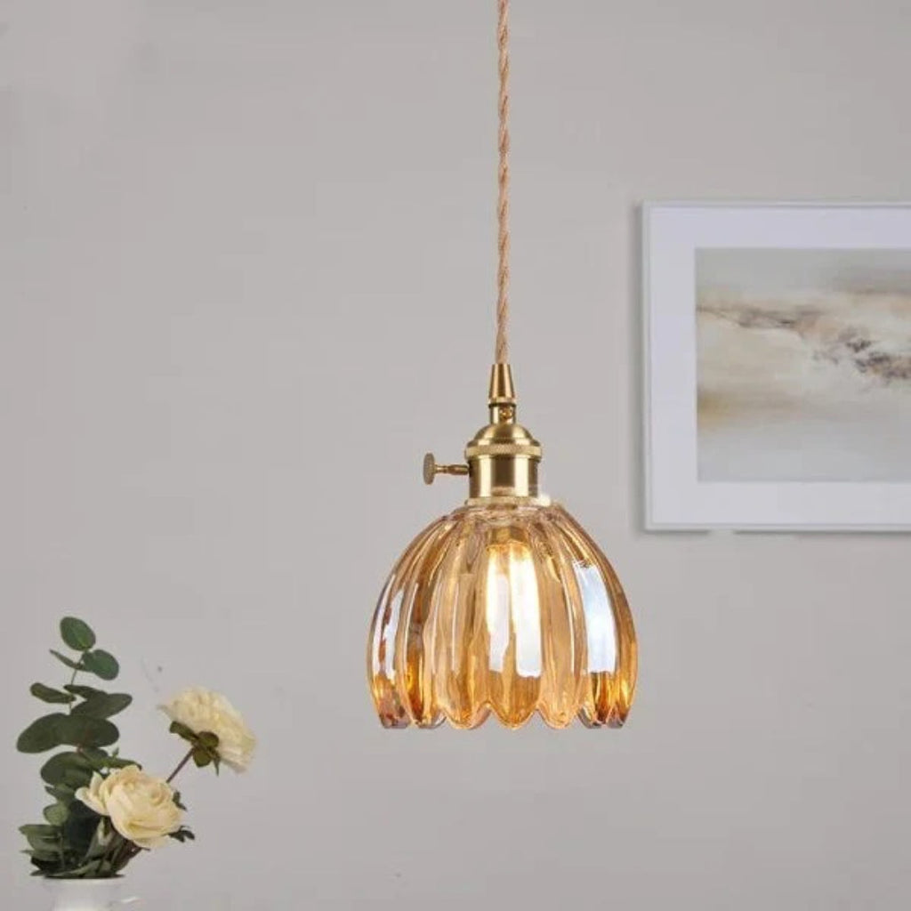 Vintage Glass Pendant Light