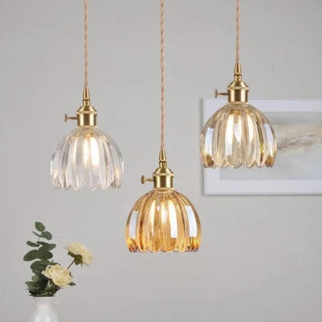 Vintage Glass Pendant Light