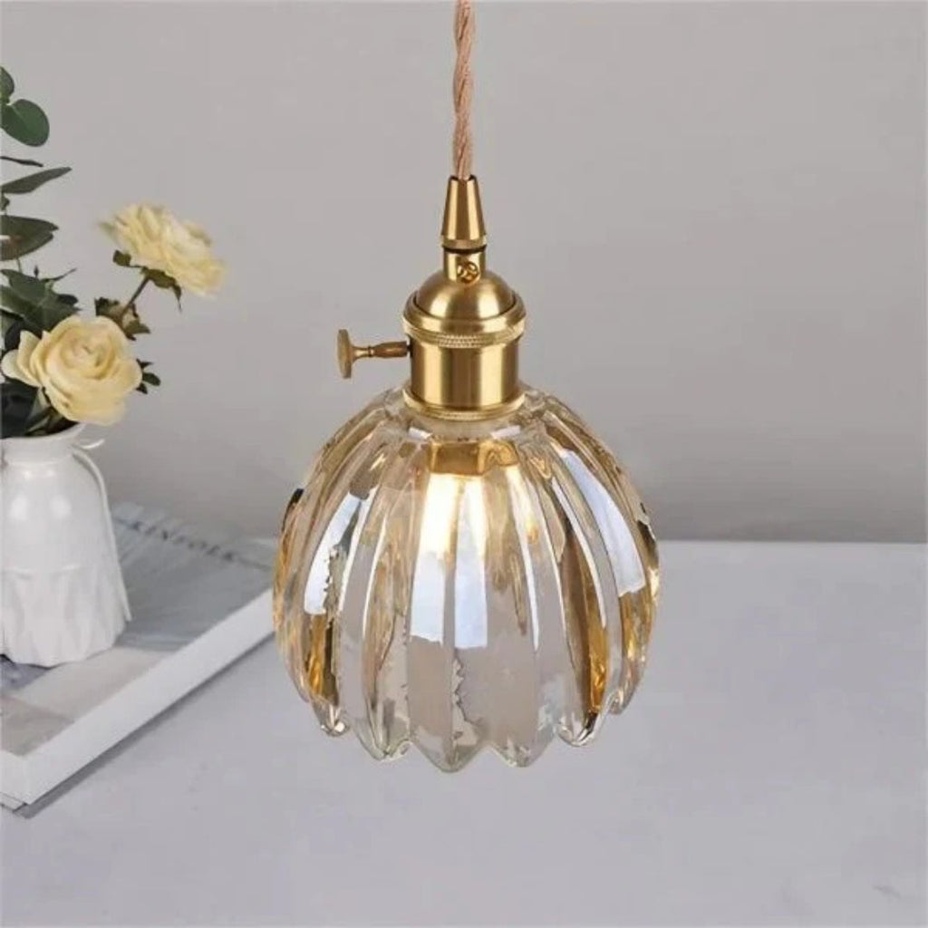 Vintage Glass Pendant Light