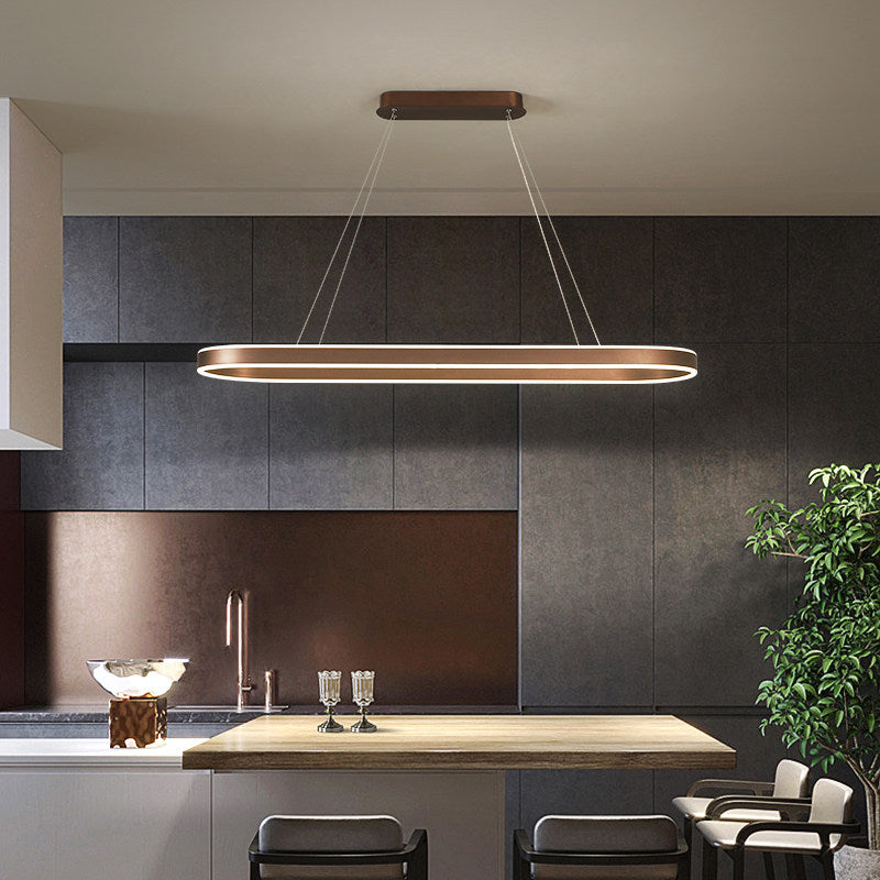 Linear LED Pendant Light Modern Kitchen Island Chandelier Ceiling Light