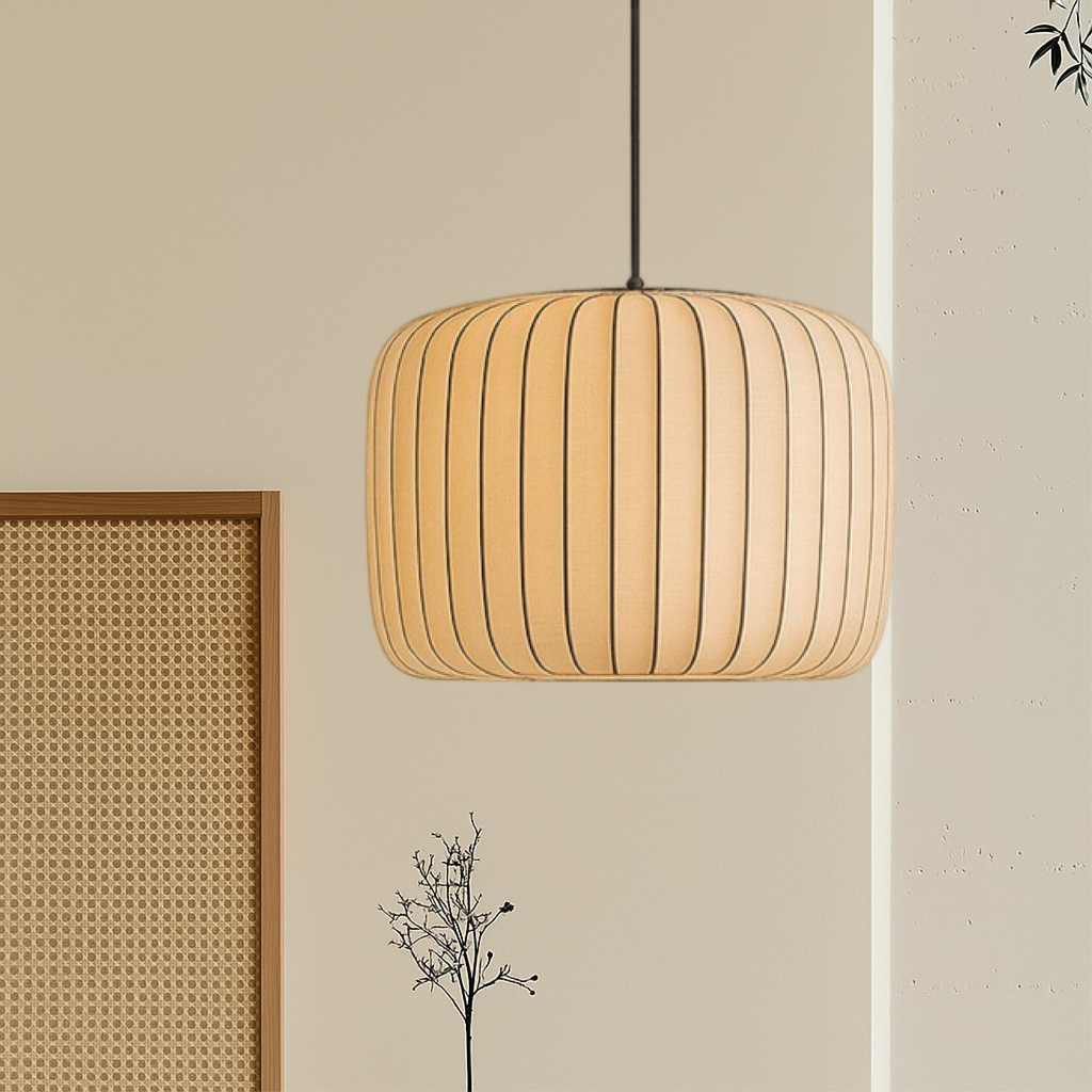 Layered Silk Pendant Lamp – Organic Sculptural Design For High Ceilings