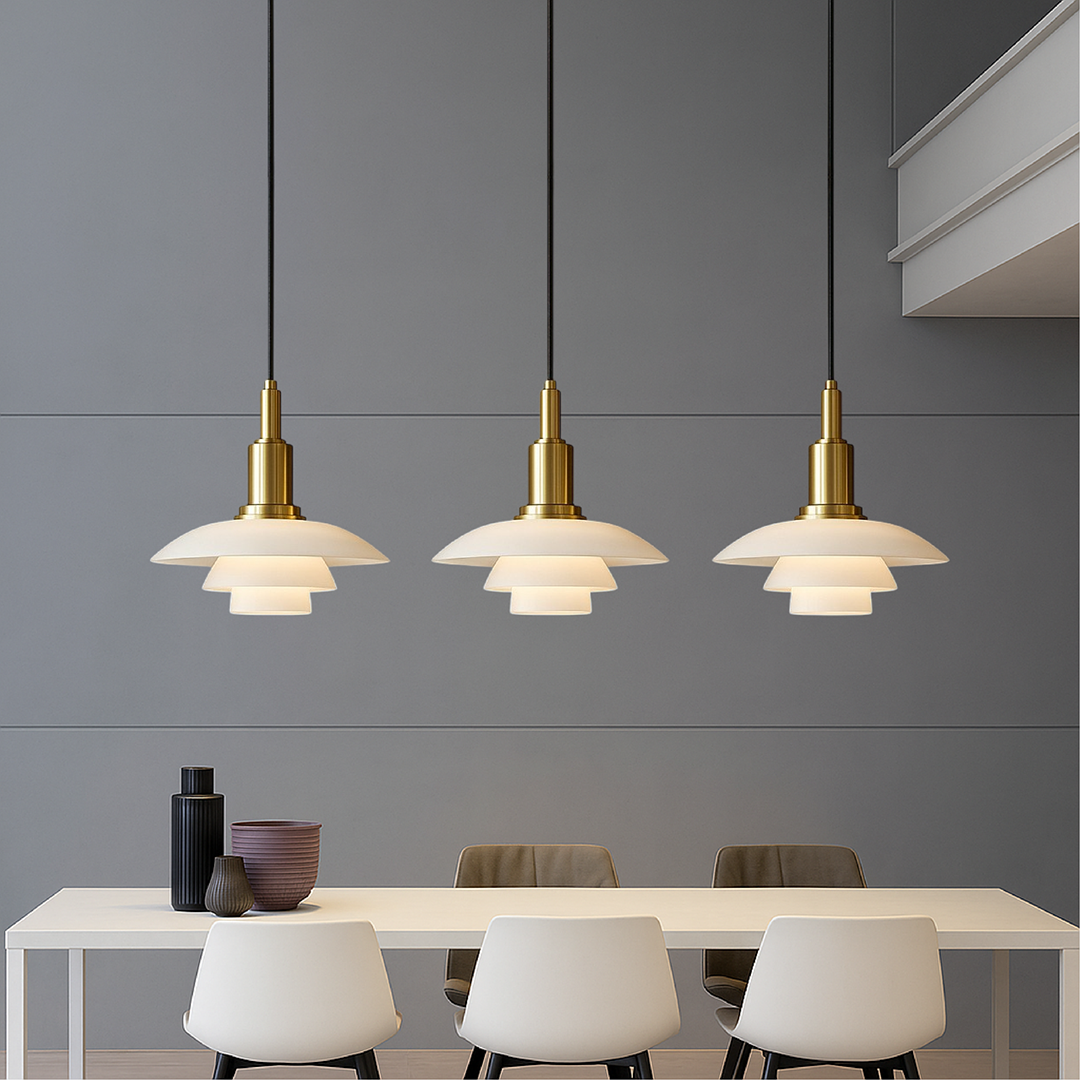 Sculpted Metal Pendant Lamp – Danish Scandinavian Minimalist Design