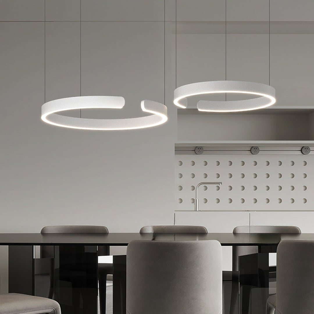 Circular Ring Pendant Lamp – Modern Minimalist LED Suspension Design