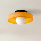 Round Metal Glass Light Fixture