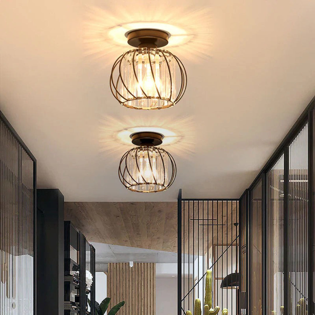 Vintage Crystal Ceiling Light