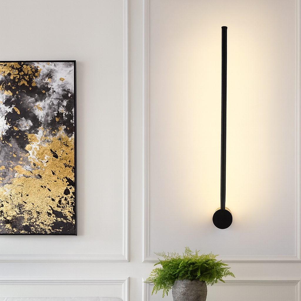 Linear Wall Lamp – Slim Gold Finish Modern Architectural Design