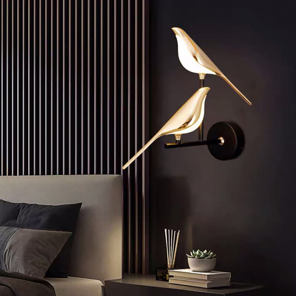 Bird Shaped Wall Lamp – Sculptural Modern Design With Gold Accents