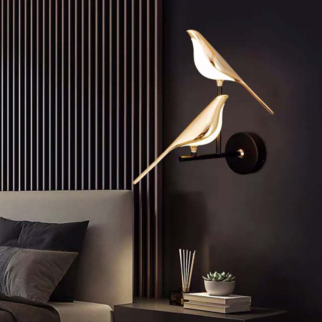 Bird Shaped Wall Lamp – Sculptural Modern Design With Gold Accents