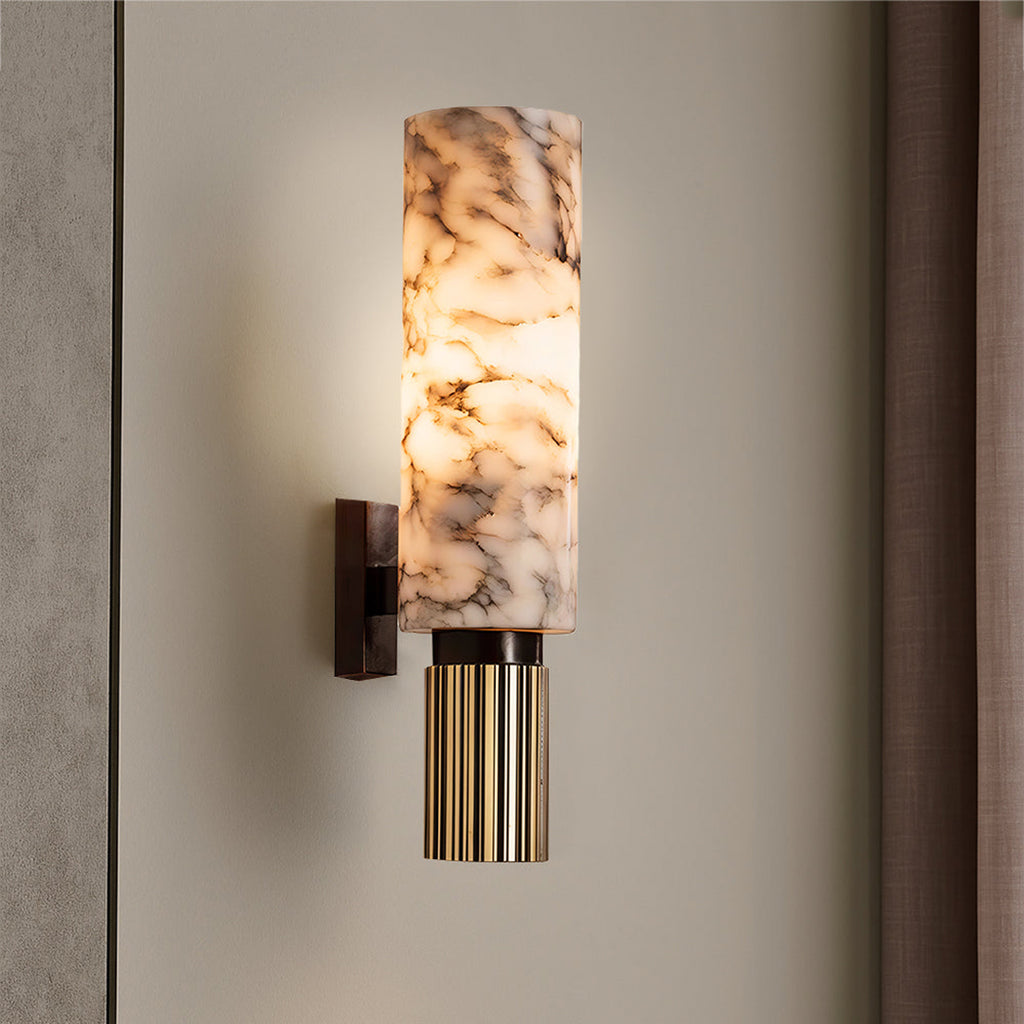 Copper Stone Wall Lamp – Sculptural Natural Material Accent Design