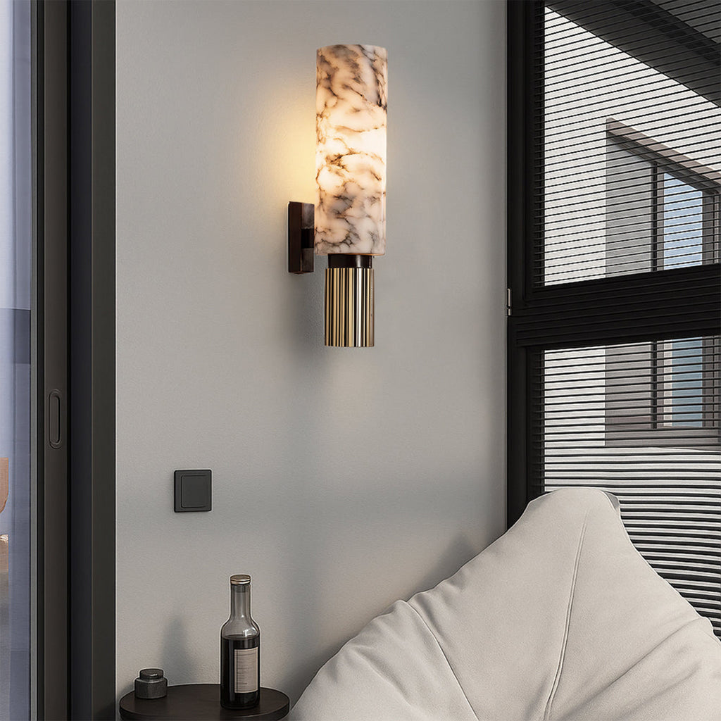 Copper Stone Wall Lamp – Sculptural Natural Material Accent Design