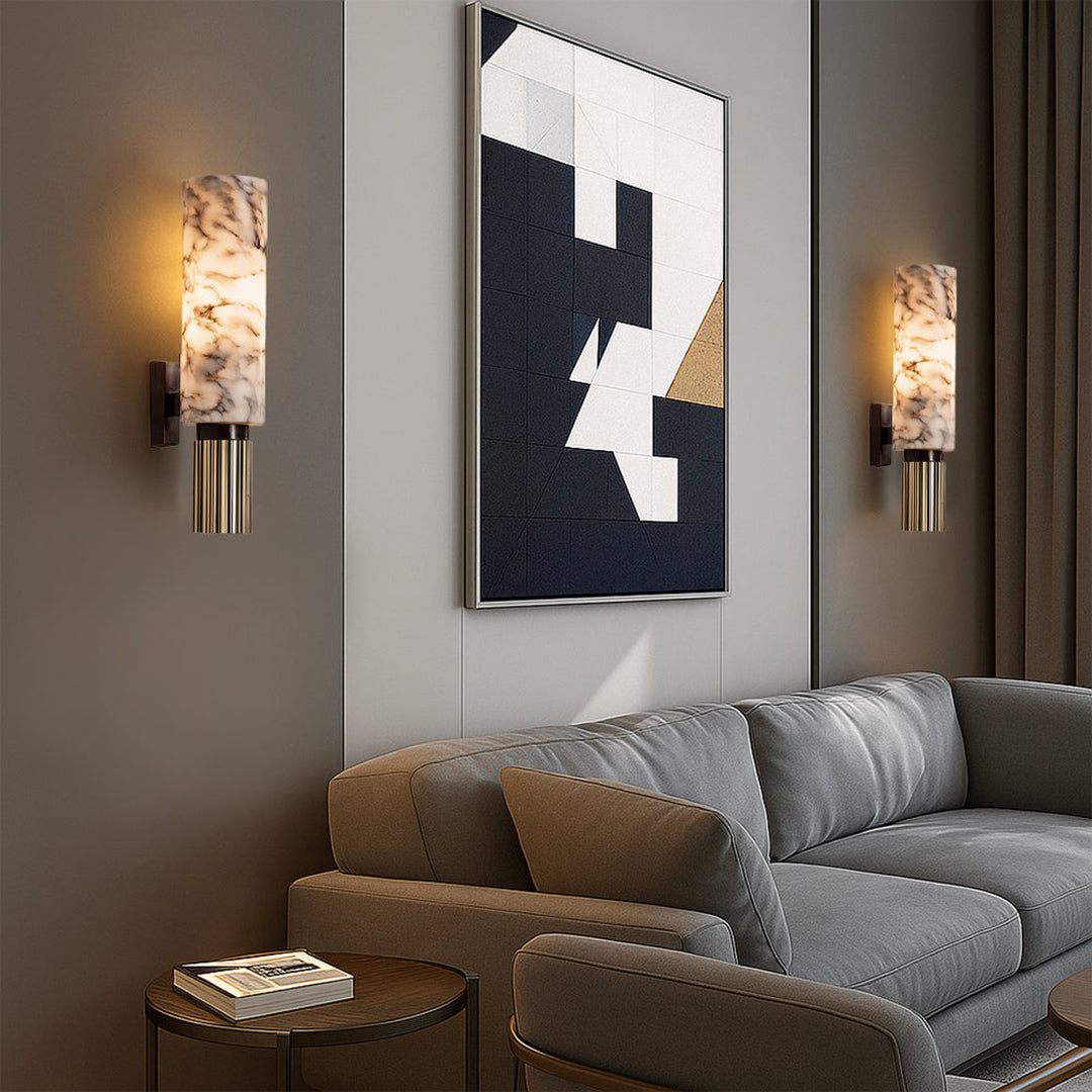 Copper Stone Wall Lamp – Sculptural Natural Material Accent Design