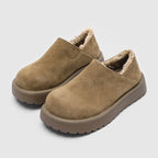 Mocassins fourrés confort semelle épaisse bout large