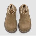 Mocassins fourrés confort semelle épaisse bout large