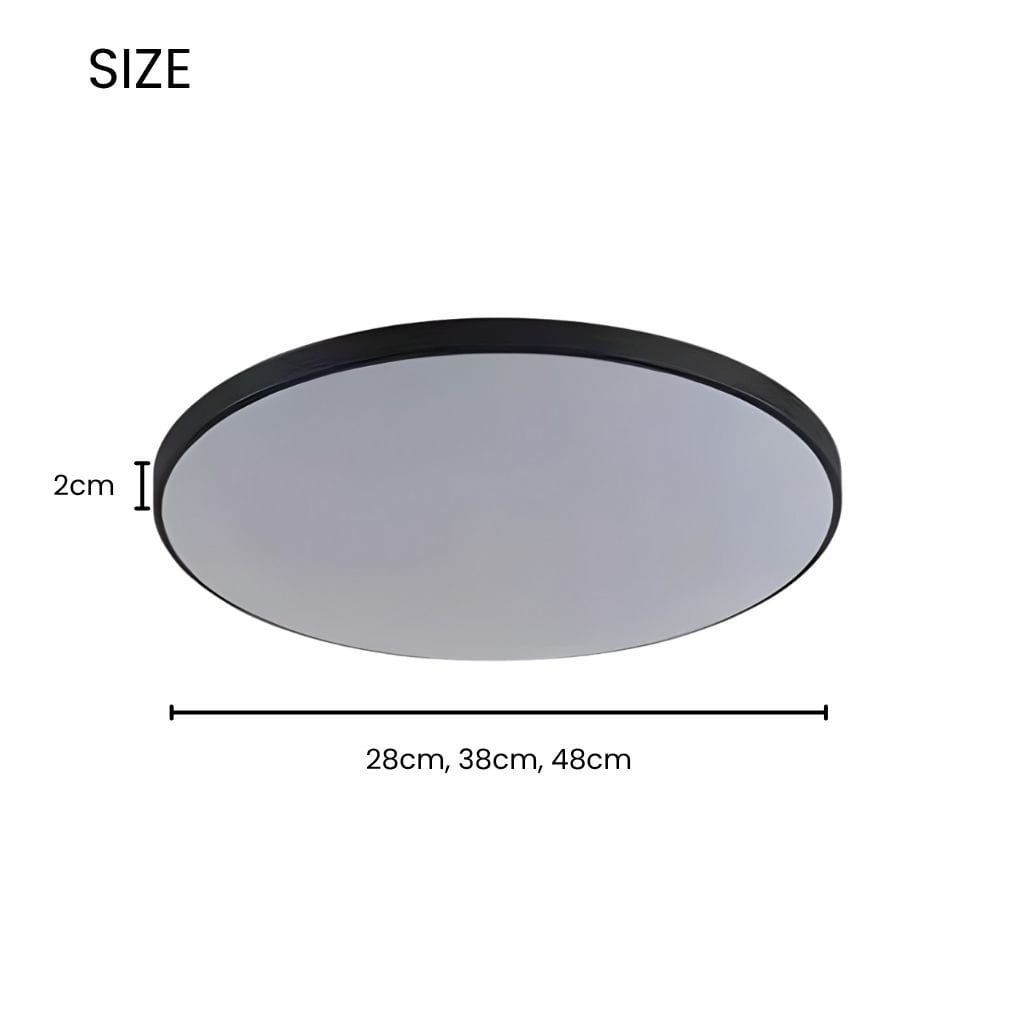 Round Flush Mount Ceiling Light Iron and Acrylic | Contemporary Interior Style | Bright Integrated LED Illumination Lamp