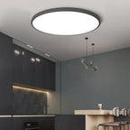 Round Flush Mount Ceiling Light Iron and Acrylic | Contemporary Interior Style | Bright Integrated LED Illumination Lamp